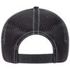 OTTO 6 Panel Low Profile Contrast Vertical Mesh Back Cap - Blk/Red/Blk