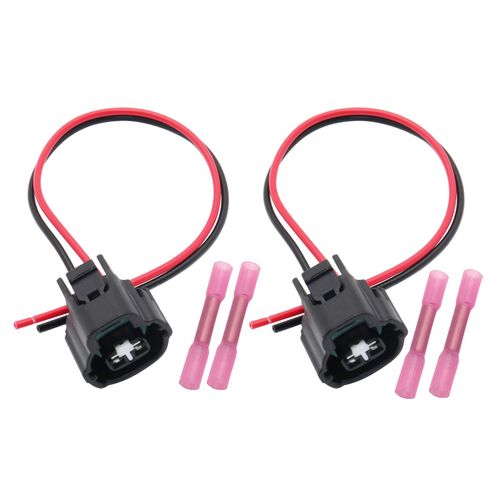 2Pcs 2-Pin License Plate Light Connector Pigtail Compatible with Toyota Tacoma 2007-2014 Plug, Replace for 98980-11168