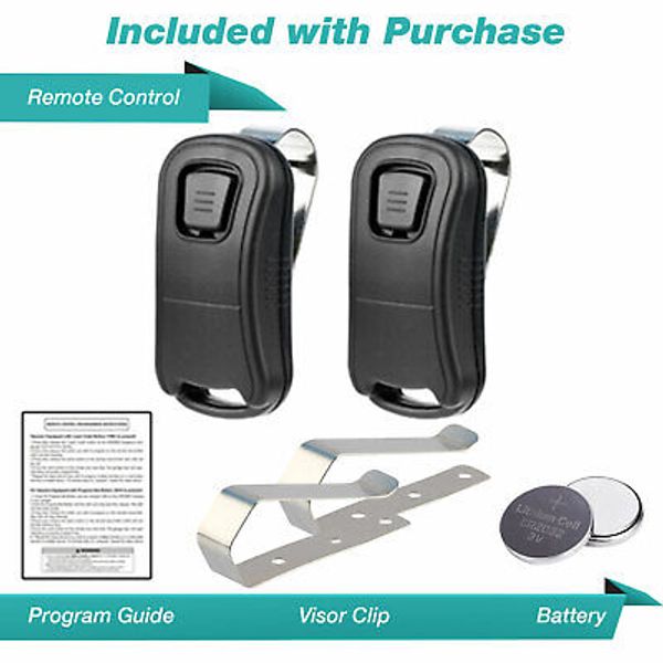 2 For Genie G1T-BX_R Intellicode 1 Button Mini Keychain Garage Door Remote