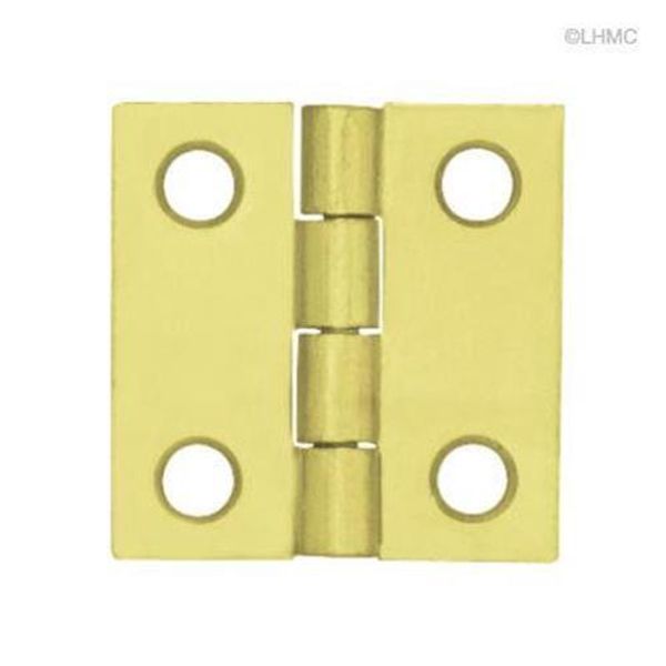(12 Pack) 1"  Square Butt Hinge  Brass Plated Pair Loose Pin
