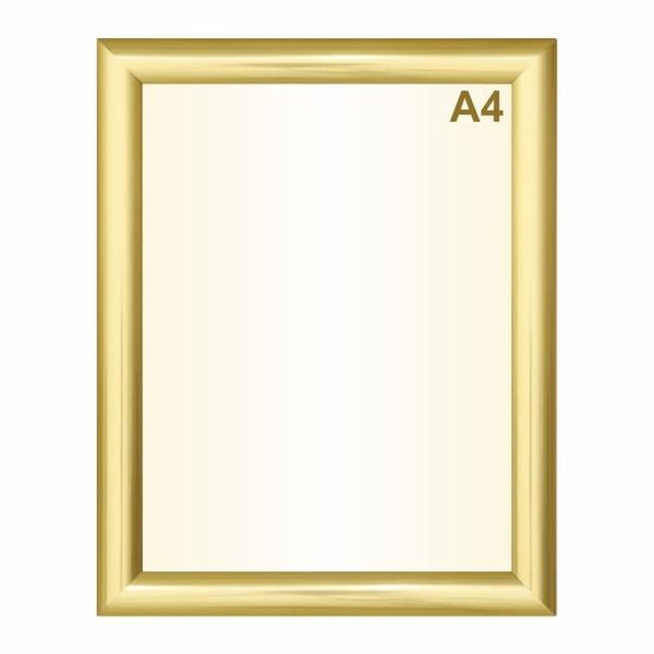 Gold Poster Snap Frames - A1,A2,A3,A4 Pack of 5 (A4)