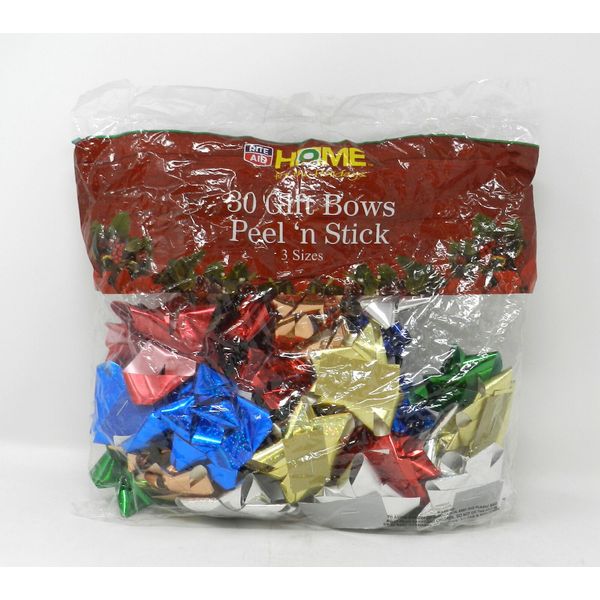 Home For The Holidays Peel 'n Stick Gift Bows 30 Count