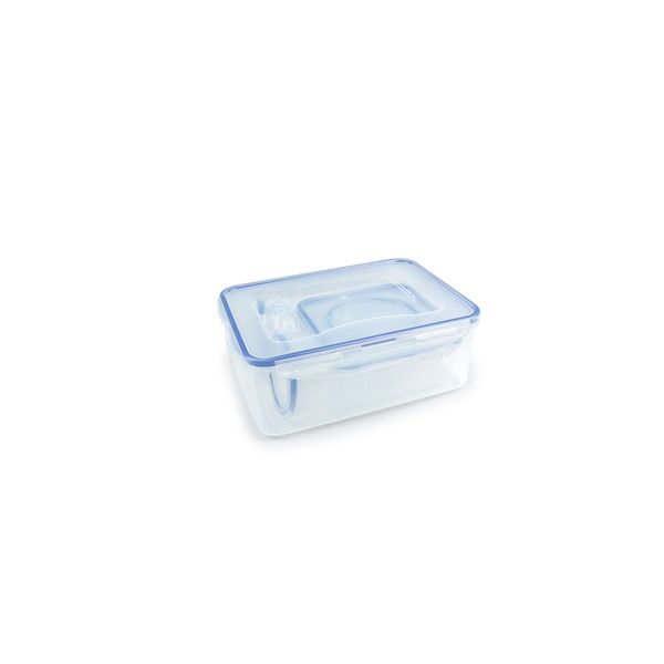 5pce container set - Assort shapes 2.6lt rect/870ml sq/300ml rd/2 x 100ml rd)