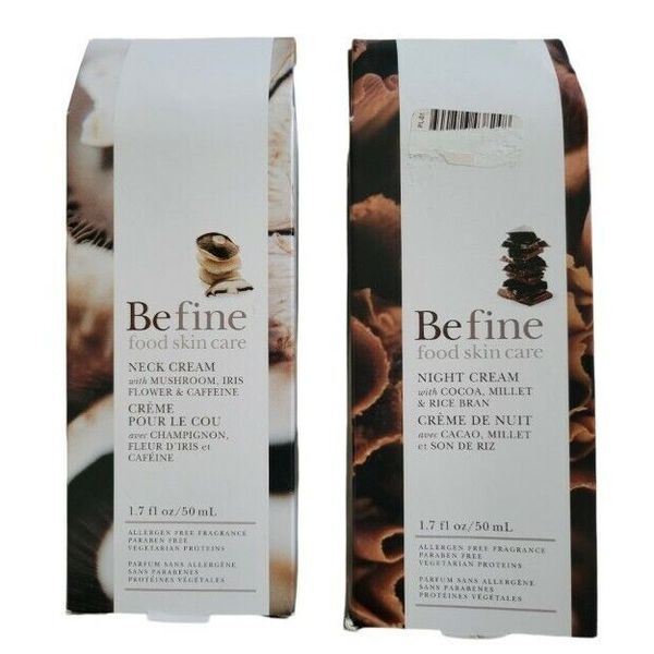 Bundle Befine Food skin care,Neck cream & night cream,Paraben free,Vegan 50 mL