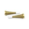 Grip Tight Tools FL211BL3" Flexible Spring Doorstop Step Bright Brass Finish
