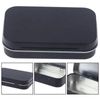 6PCS Rectangular Tin Boxes with Lids,Metal Empty Tins,Metal Empty Hinged Tins Containers For Home Storage Organizer,9.5cm*6cm*2cm,Black
