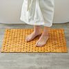 Bamboo Tile Durable, Luxurious, Water Resistant, Natural, Bath Mats 2-Pack