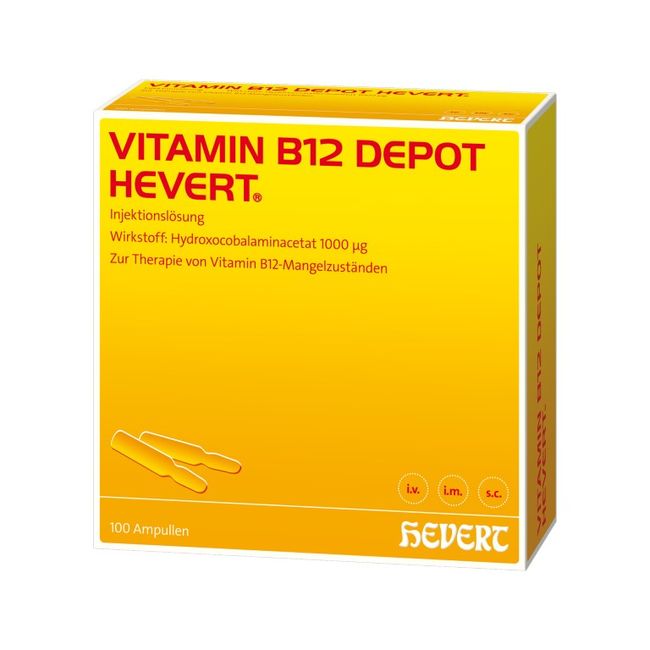 Vitamin B12 Depot Hevert bei Vitamin B12-Mangel, 100 St. Ampullen