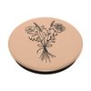 Nude Cream Beige Wild Flowers Flower Design PopSockets with Interchangeable PopGrip