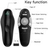 QUI Presentation Clicker Pointer, 328FT Wireless Presenter Remote PPT PowerPoint Clicker, 2.4GHz Presentation Pointer Slide Advancer for Mac, Laptop (Green Function Indicator Light)
