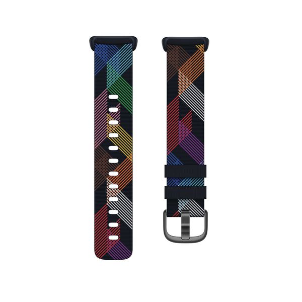 Fitbit Charge 5 & 6 Woven Band,Prism Pride,Small