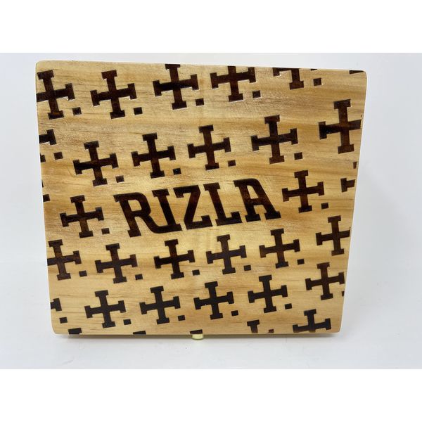 SUTUS OFFICIAL RIZLA WOODEN STORAGE BOX WITH ROLLING PLATFORM