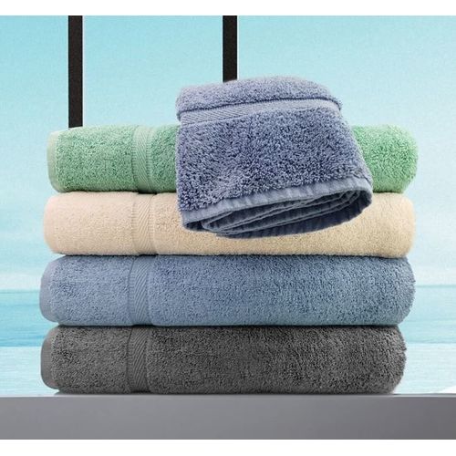 Rifz GOI27546BM GOI Collection Bath Towels, Blue Mist - Pack of 6