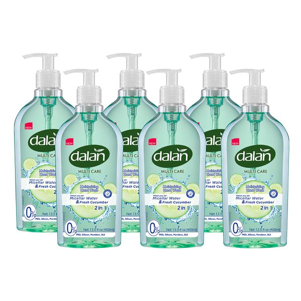 Dalan Fresh Cucumber Multicare Ultra Moisturizing Liquid Hand Soap for Normal and Dry Hands Fresh Clean and Soft Feeling (13.5 Fl Oz / 400 mL (Pack of 6))