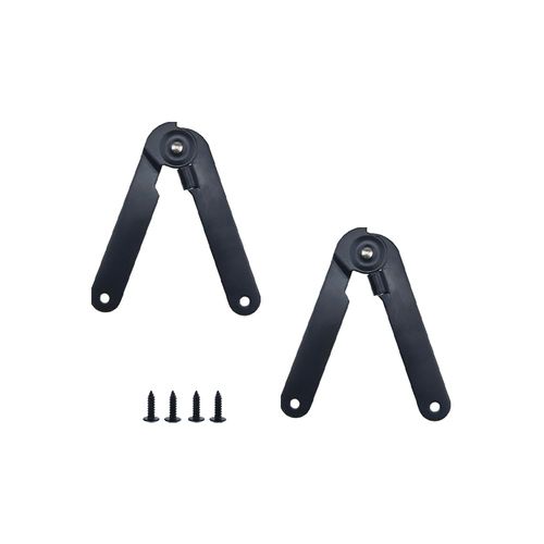 LannuMet 2PCS 180 Degree Rotatable Support Hinges Folding Hinges with Screws for Cabinet Wooden Box Furniture Jewellery Box Bin Wardrobe Folding Chair,Black