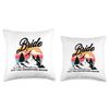 Camp Bachelorette Bride Rustic Outdoor Wedding Party Gift Throw Pillow