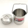 Firebox 1 Quart (5") Billy Can - Locking Bail Handle Bushcraft Camp Pot, SS Clips (Installed)