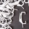 30x White Curtain Extra Valance Track Gliders - Plastic Track/Rail Hooks