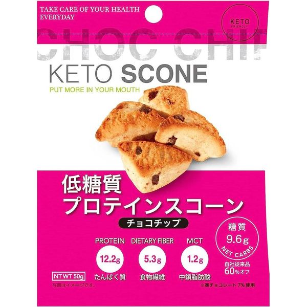 Japan Direct Buy Heido Low Carb Protein Scone Chocolate Chip 50g x 12 bags, quantity, see details