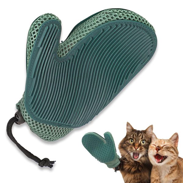 Mollypaws 2 In 1 Cat dog Glove & Pet Fur Remover Glove, Pet Hair Remover Mitt