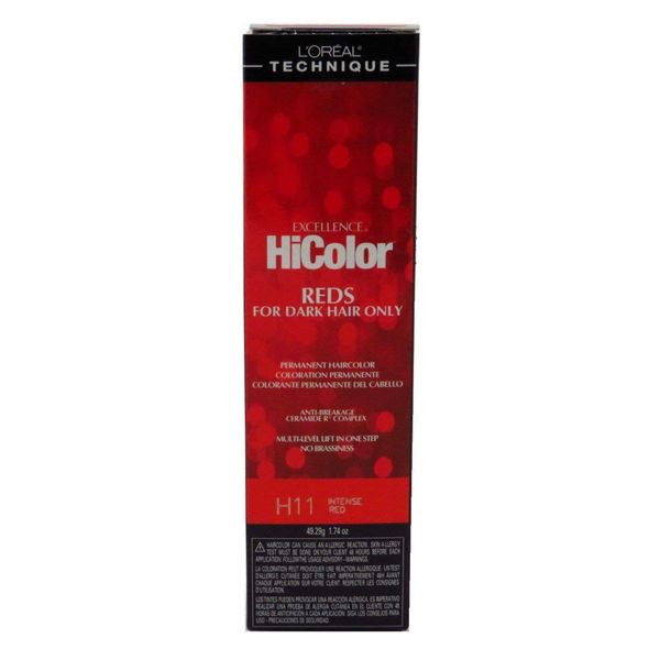 Loreal Excel Hicolor H11 Tube Intense Red 1.74oz (2 Pack)