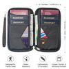 Zero Grid Travel Wallet & Family Passport Holder w/RFID Blocking- Document Organizer Case (Shadow)