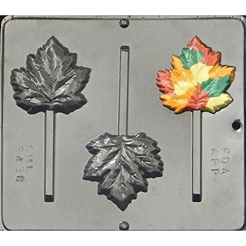 Maple Leaf/Fall Autumn Lollipop Chocolate Candy Mold 3436