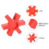 sourcing map 3pcs L150 Jaw Coupling Insert, Urethane Flexible Solid Type Jaw Coupling Center Insert for l Jaw Coupling L-Jaw Coupler Set, Red
