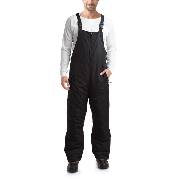 Arctic Hero Men’s Snow Bib – Insulated Waterproof Snow Pants Ski/Snowboard Overalls (S-2XL), Size X-Large, Black