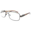 Incredible Bargains The Lincoln Rectangular Reading Glasses, Rectangle Metal Frame Readers for Men + 3.00 Tortoise