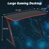 47" Gaming Desk Ergonomic with Large Desktop Work Place PC Office Computer Desk
