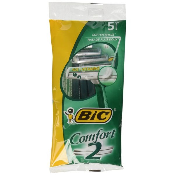 BiC Comfort 2 Twin Blade Disposable Razor 5 Pack