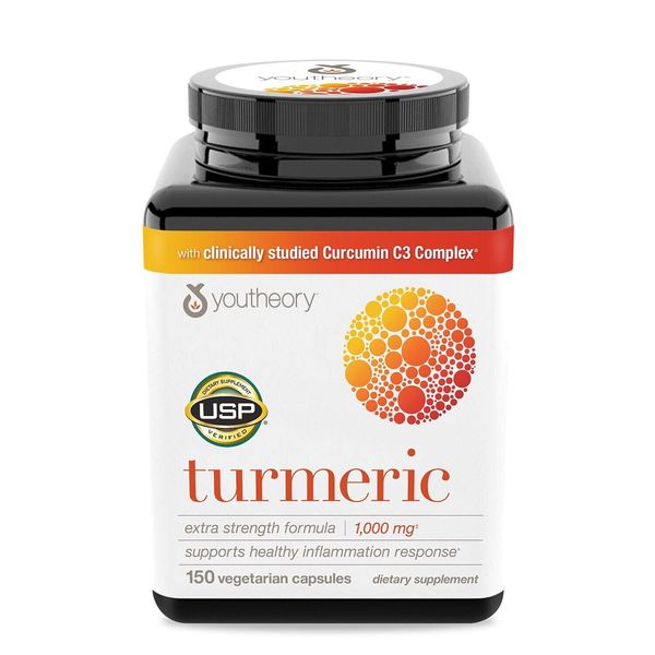youtheory Turmeric Extra Strength Formula 1,000mg., 150 Capsules Exp: 05/25