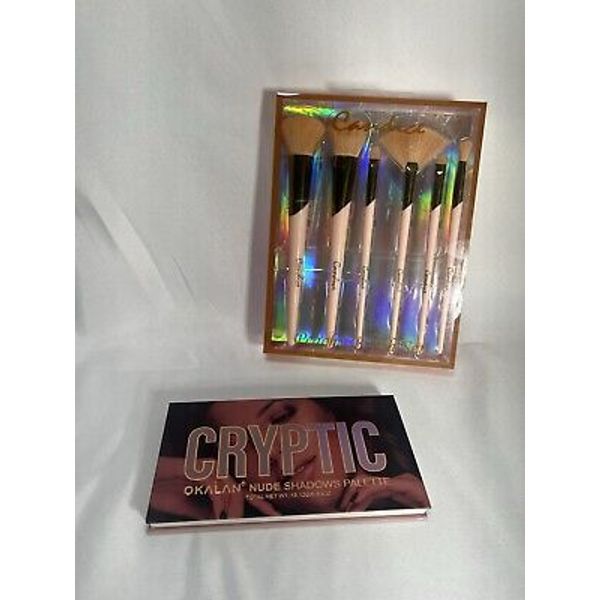 Cryptic Nude Eyeshadow Palette/ Free 6 Piece Brush Set Included