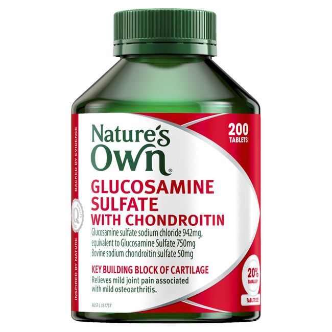 Nature's Own Glucosamine Sulfate with Chondroitin 200 Tablets Natures Own