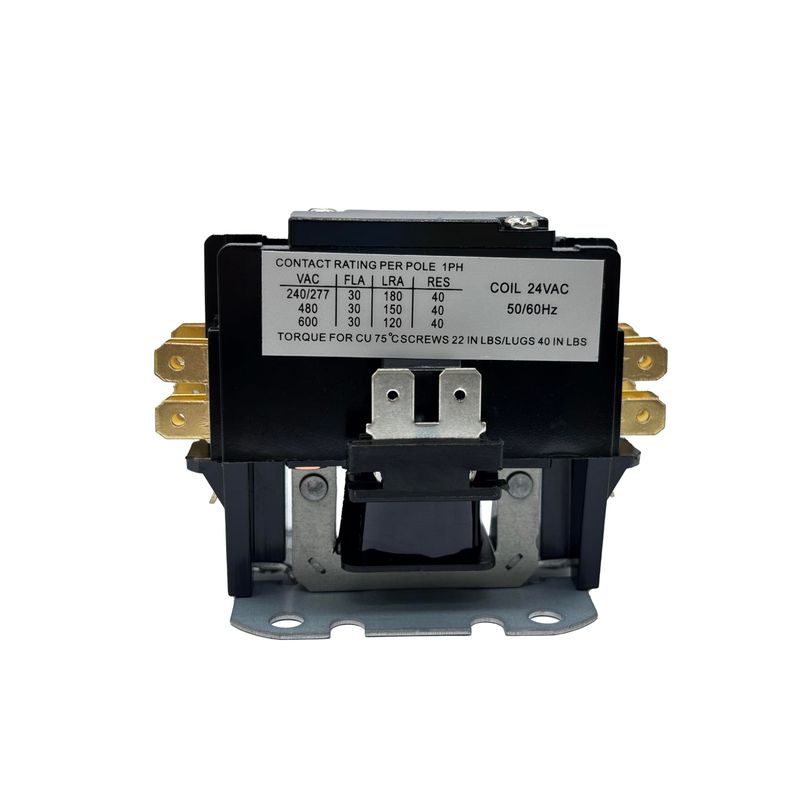 1 Poles 24V Coil FLA 30 Amp Definite Purpose Contactor Air Conditioner ...