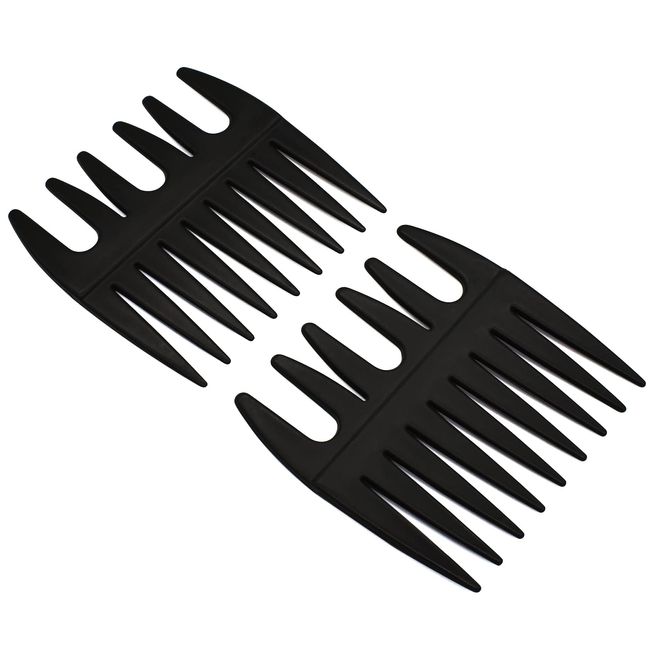 2 Pieces Professional Pompadour Streaker Afro Hair Combs, Mens Slickback Styling Comb, Wide Tooth Wet Pick Hair Beard Comb, Anti-Static Heat Resistant Hairdressing Shower Comb for Men Salon (C)