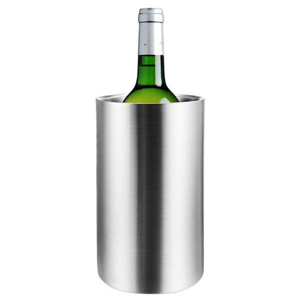 Stainless Steel Ice Bucket Double Wine Cooler