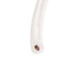 sourcingmap 5 Meter/16.4ft 2mm2 230C Flexible Silicone High Temperature Braided Wire Cable White
