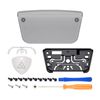 eXtremeRate Replacement Touchpad Shell for ps5 Controller BDM-010 020 030 040 050, Custom Touch Pad Cover w/Tools Compatible with ps5 Controller - Clear Black