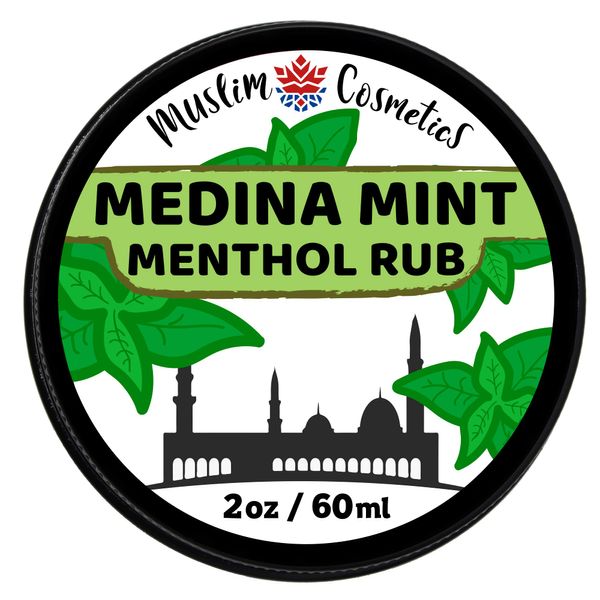 Medina Mint Menthol Rub cream / 100% Natural/No petroleum/Chest rub/Long lasting/Organic Arnica // Made in Canada - Muslim Cosmetics - Medina mint rub 2oz