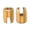 sourcing map Self Tapping Threaded Inserts, 5pcs Inner M8-1.25 Outer M12x15 Brass Slotted Thread Repair Inserts Nuts