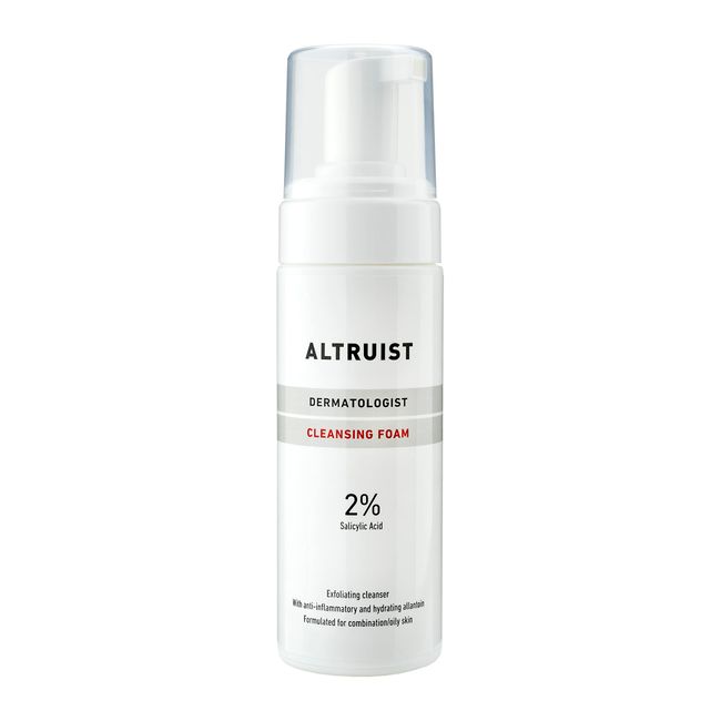 Altruist Dermatologist Cleansing Foam, 2% Salicyclic Acid - Exfoliating cleanser with anti-inflammatory and hydrating allantoin, formulated for combination/oily skin