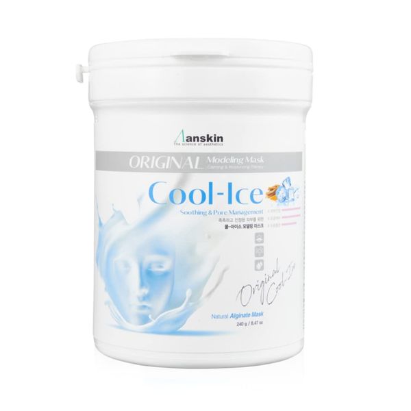 Anskin Modeling Mask Powder Pack Cool Ice for Soothing and Pore Management, 240g