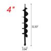 4" Earth Auger Drill Bits for Gas Powered Post Fence Hole Digger High-Quality