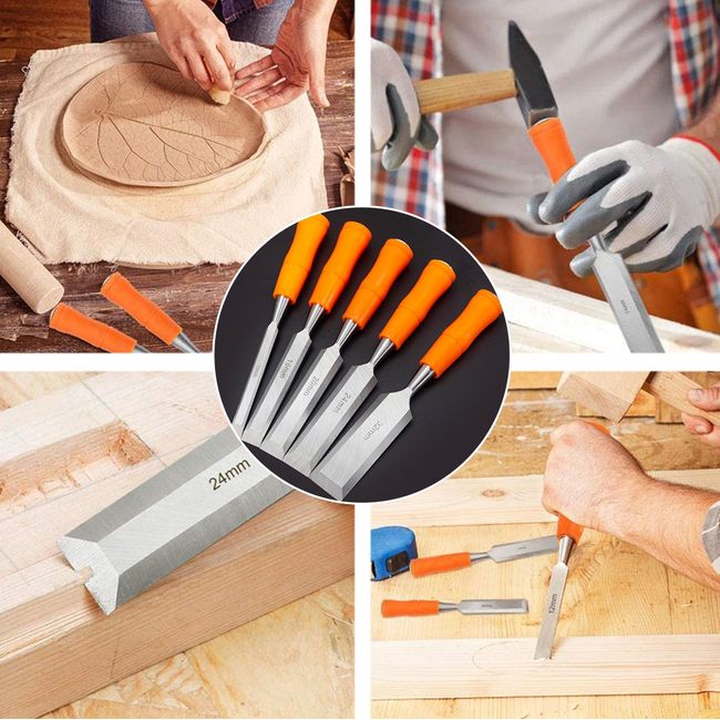 10Pcs Wood Carving Chisel Knife Kit Carpenter Beginners Woodworking  Whittling Cutter Gouges Wood Carving Chisel Hand Tools Set