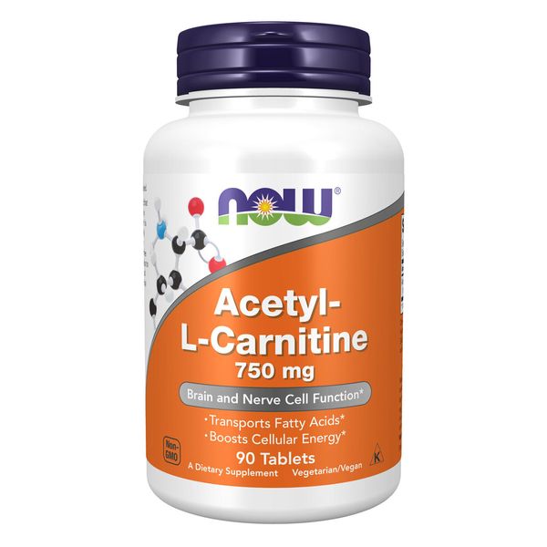 NOW FOODS Acetyl-L-Carnitine 750 mg - 90 Tablets