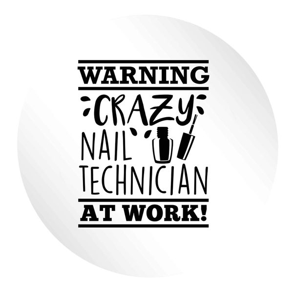 Flox Creative 24 45mm Matt Circle Stickers Crazy Nail Technician at Work
