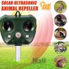 Ultrasonic Solar Animal Repeller 5 Modes with Motion Sensor Flashing Light Yard