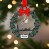 Paris Christmas Ornament Wreath Silver Plated